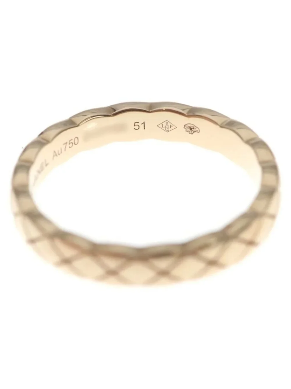 Chanel Coco Crush Collection Ring Beige Gold